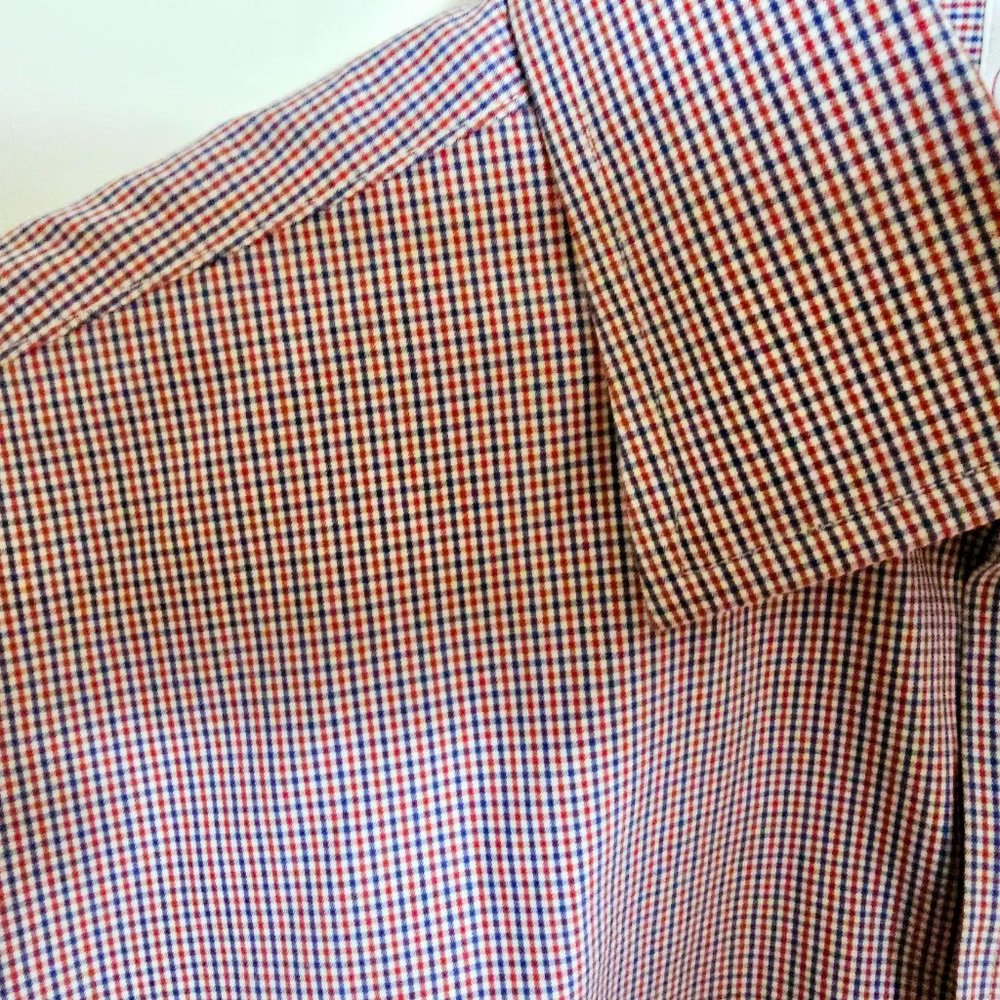 Makers Kamakura New York Fit Red Brick Mini Houndstooth Check 15.75-35 40-90